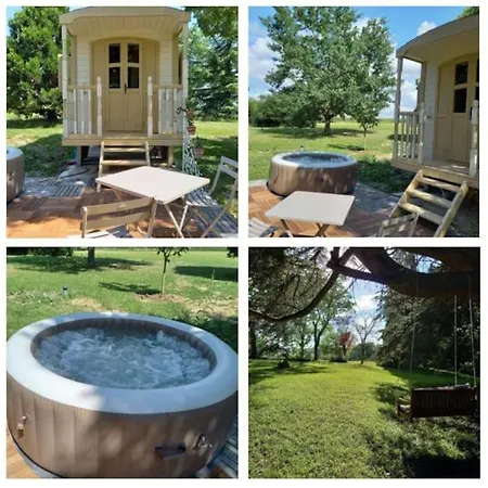 Roulotte Cosy Avec Jacuzzi Dans Parc Chateau Casa vacanze